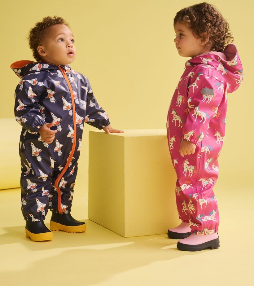 Baby &amp; Toddler Baby Girls Folksy Unicorns Rain Suit | Hatley Rainwear