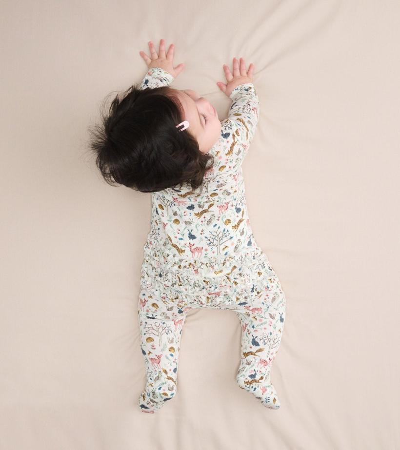 Baby &amp; Toddler Baby Girls Happy Forest Ruffle Bum Bamboo Sleeper | Hatley Sleepwear