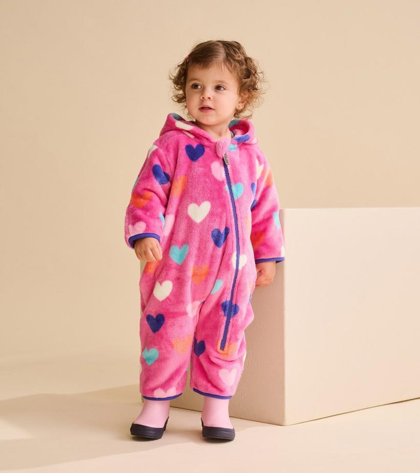 Baby &amp; Toddler Baby Girls Hearts Fleece Suit | Hatley Sweaters