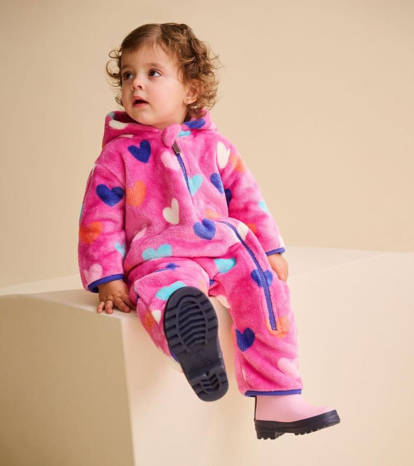 Baby &amp; Toddler Baby Girls Hearts Fleece Suit | Hatley Sweaters