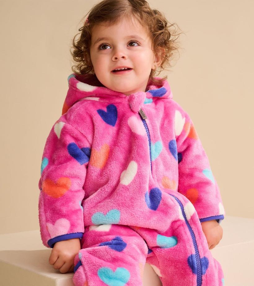Baby &amp; Toddler Baby Girls Hearts Fleece Suit | Hatley Sweaters