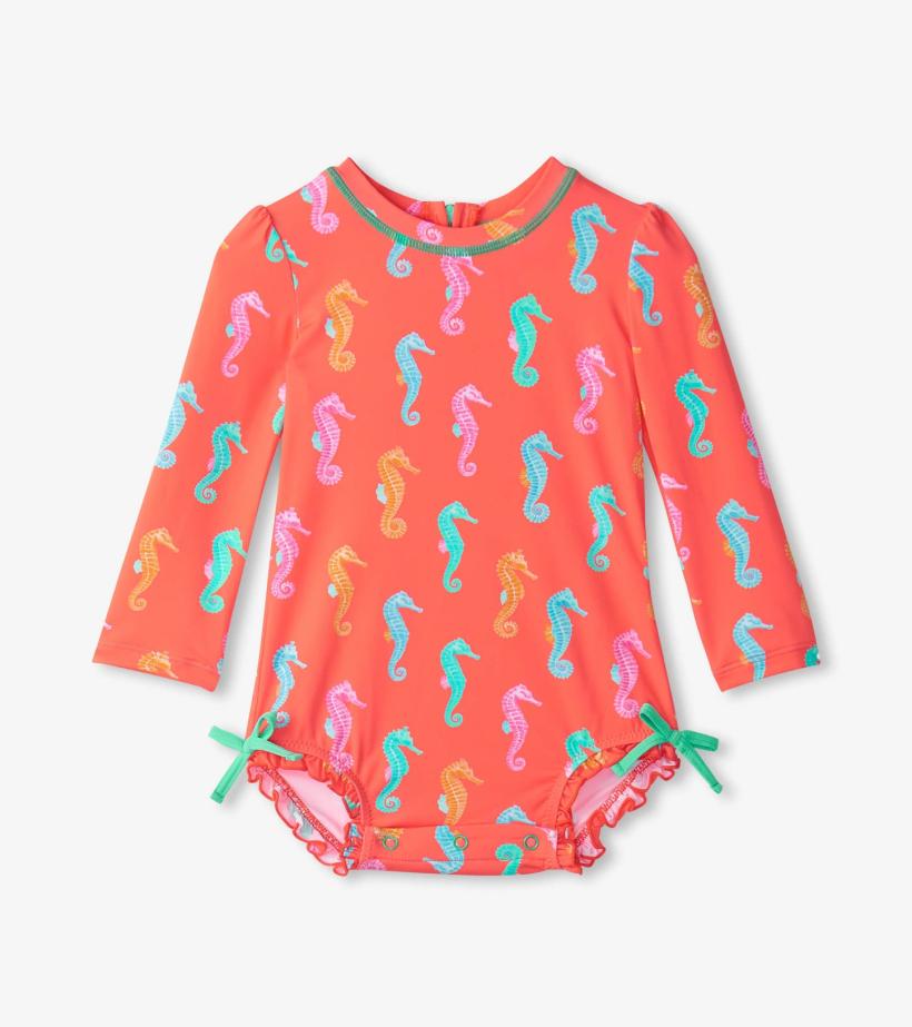 Baby &amp; Toddler Baby Girls Painted Sea Rashguard Swimsuit | Hatley Swimwear