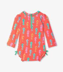 Baby &amp; Toddler Baby Girls Painted Sea Rashguard Swimsuit | Hatley Swimwear