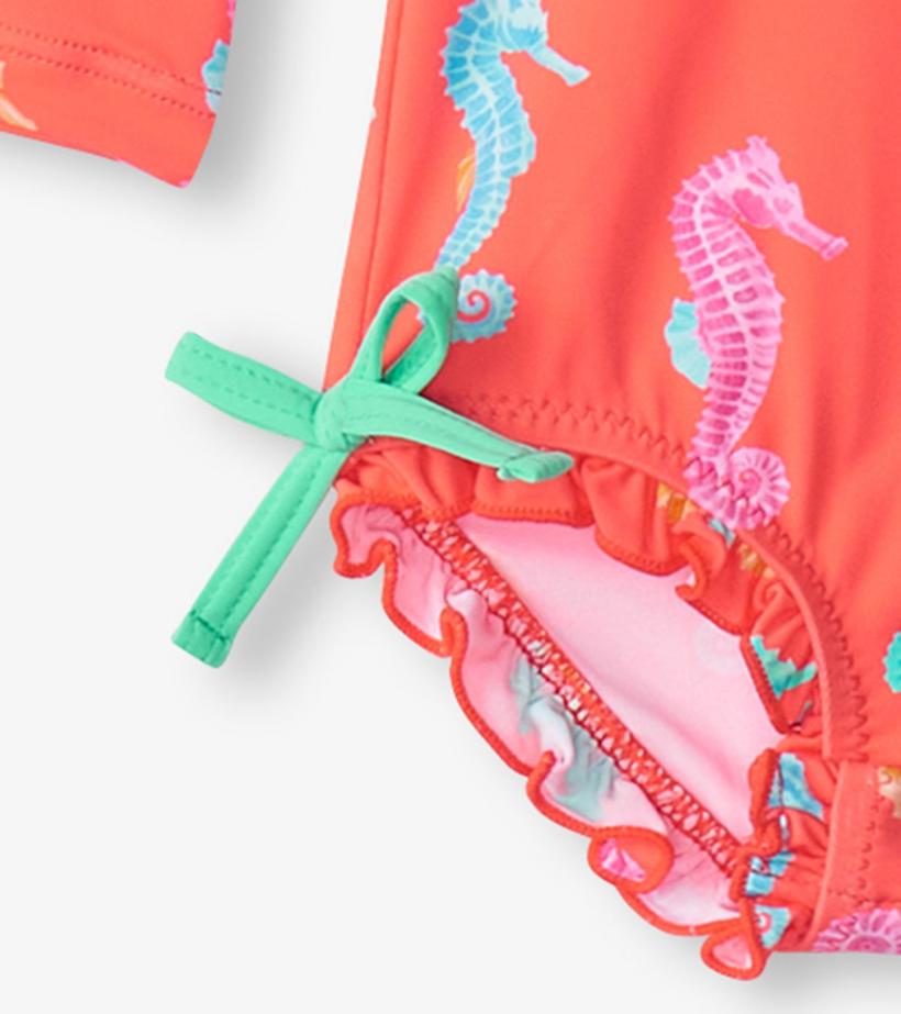 Baby &amp; Toddler Baby Girls Painted Sea Rashguard Swimsuit | Hatley Swimwear