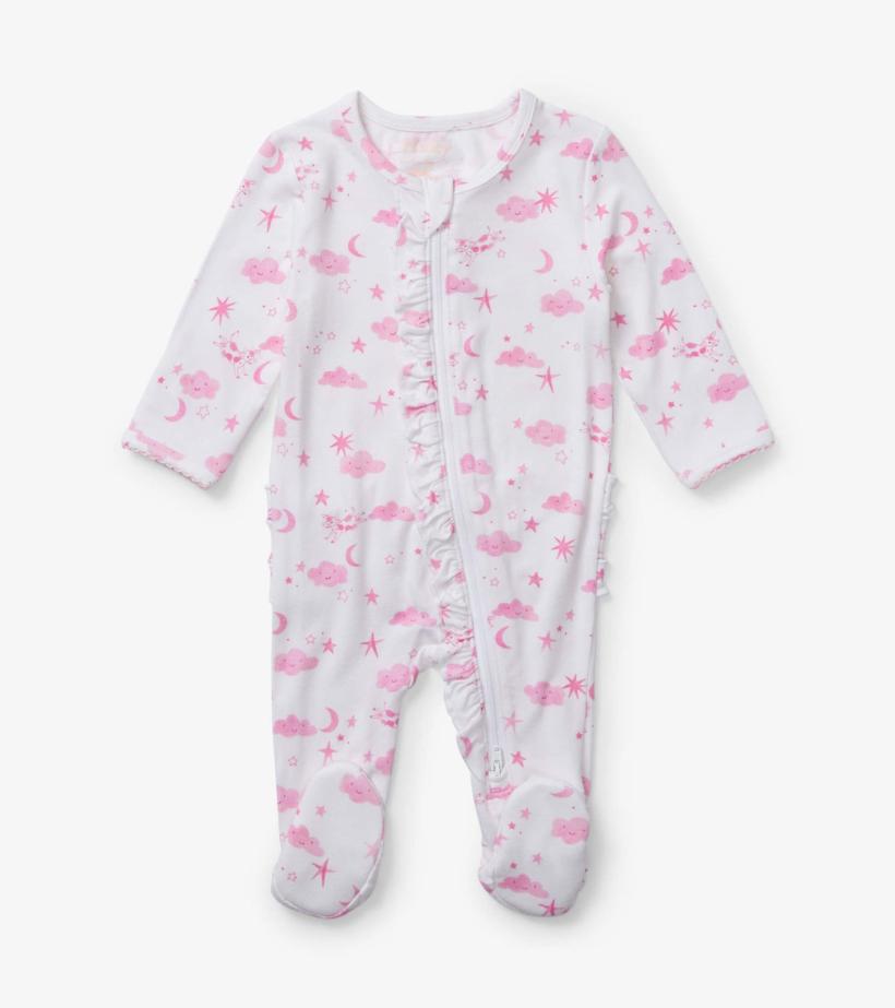 Baby &amp; Toddler Baby Girls Pink Starry Night Footed Sleeper | Hatley Sleepwear