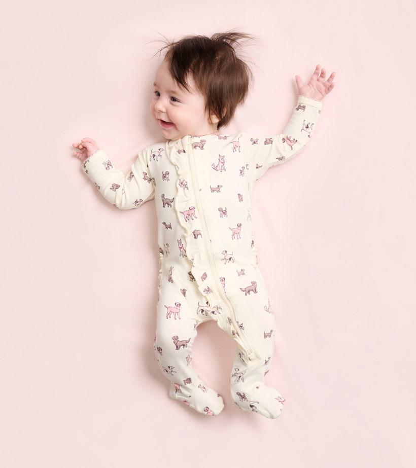 Baby &amp; Toddler Baby Girls Playful Puppies Footed Sleeper | Hatley Sleepwear
