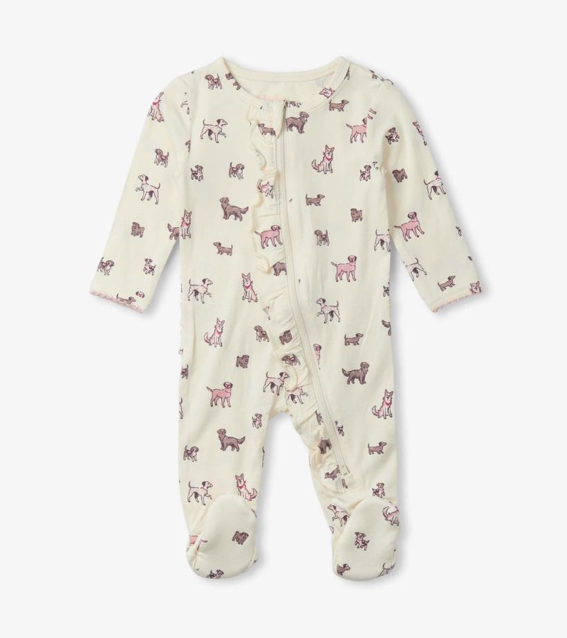 Baby &amp; Toddler Baby Girls Playful Puppies Footed Sleeper | Hatley Sleepwear
