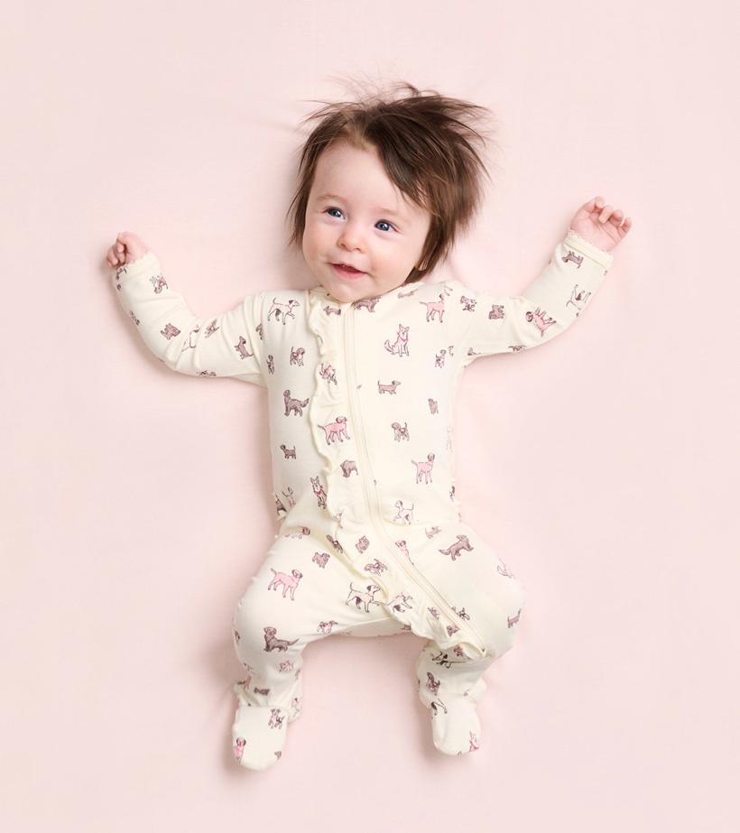 Baby &amp; Toddler Baby Girls Playful Puppies Footed Sleeper | Hatley Sleepwear
