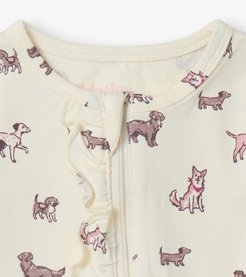 Baby &amp; Toddler Baby Girls Playful Puppies Footed Sleeper | Hatley Sleepwear