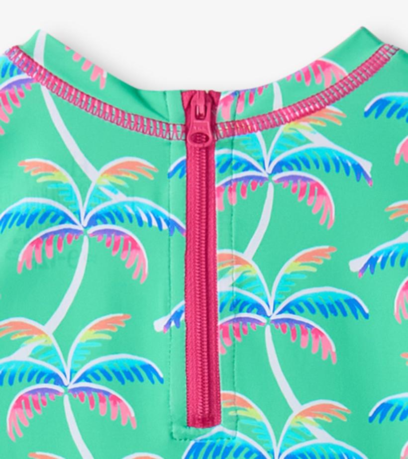 Baby &amp; Toddler Baby Girls Rainbow Palm Rashguard Swimsuit | Hatley Swimwear