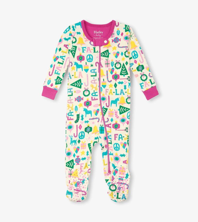 Baby &amp; Toddler Baby Pink Falala Cotton Footed Sleeper | Hatley Sleepwear