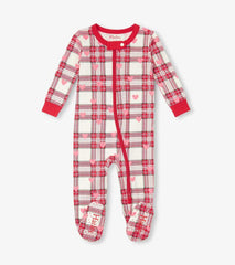 Baby &amp; Toddler Baby Plaid Hearts Cotton Footed Sleeper | Hatley Sleepwear