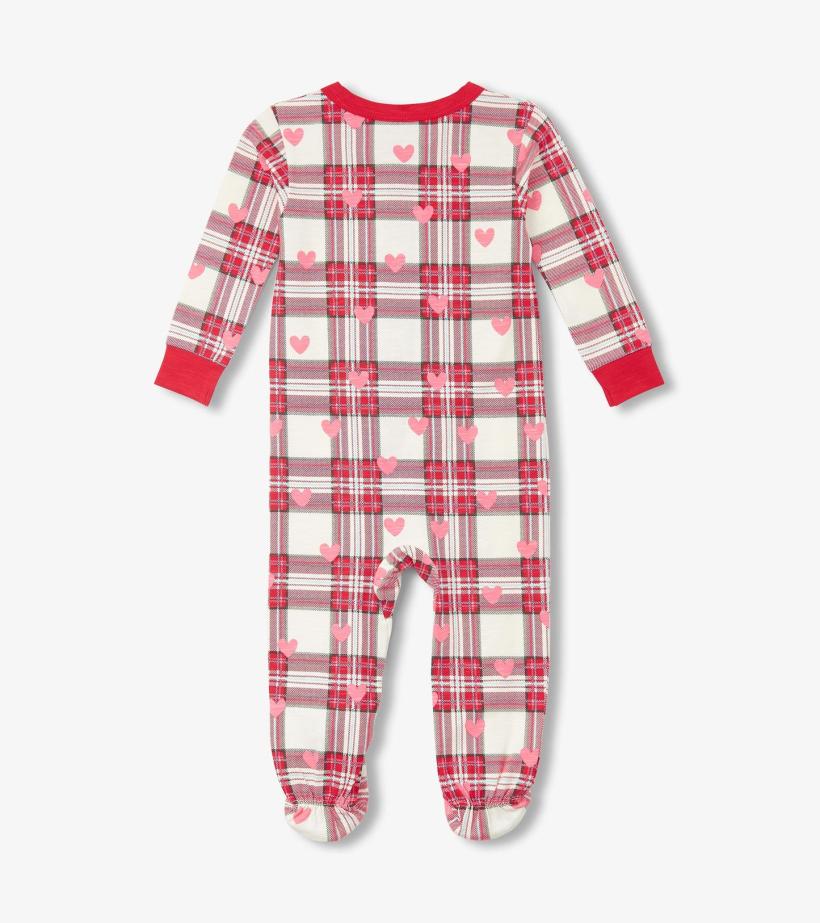 Baby &amp; Toddler Baby Plaid Hearts Cotton Footed Sleeper | Hatley Sleepwear