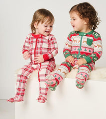Baby &amp; Toddler Baby Plaid Hearts Cotton Footed Sleeper | Hatley Sleepwear