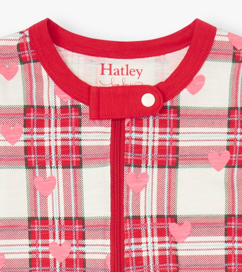 Baby &amp; Toddler Baby Plaid Hearts Cotton Footed Sleeper | Hatley Sleepwear