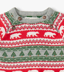 Baby &amp; Toddler Baby Polar Bear Fair Isle Sweater Romper | Hatley Rompers