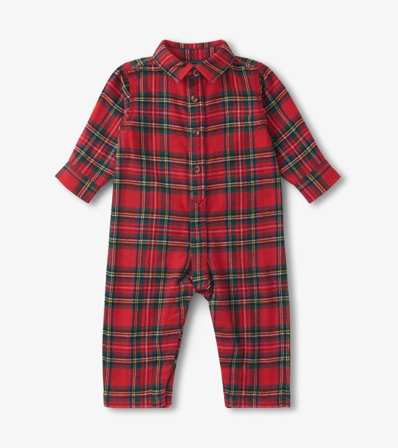 Baby &amp; Toddler Baby Red Plaid Button Down Romper | Hatley Rompers