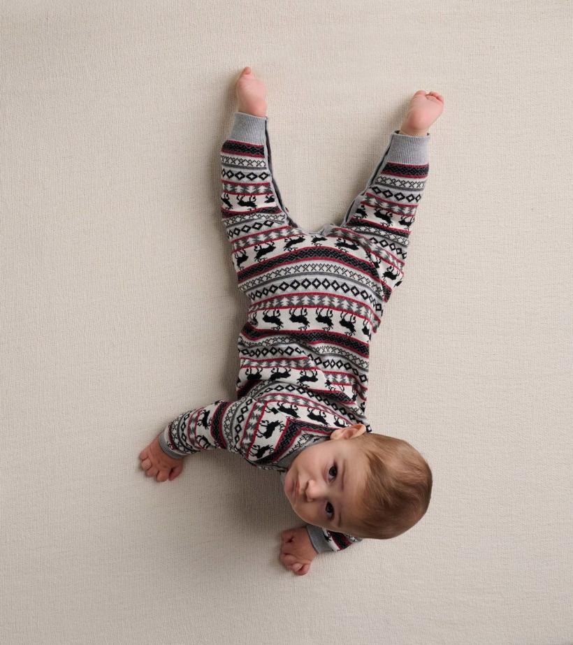 Baby &amp; Toddler Baby Stag Fairisle Sweater Onesie | Hatley Sweaters