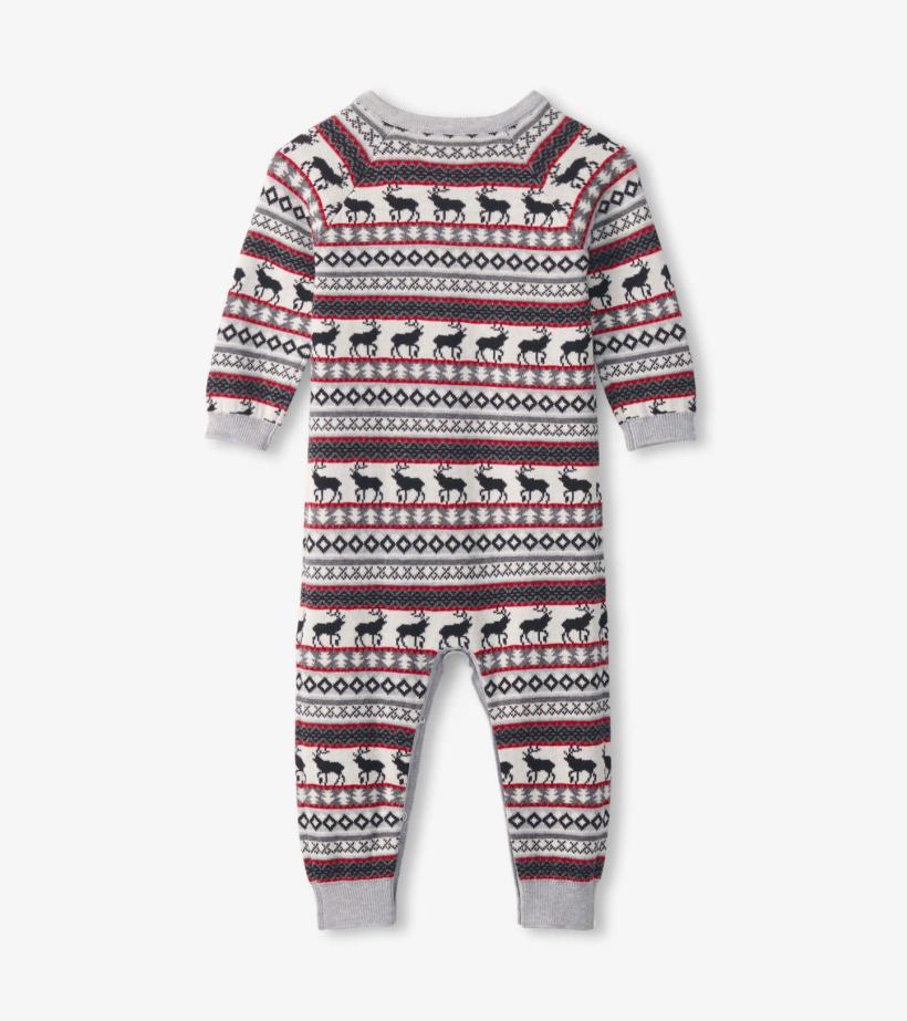 Baby &amp; Toddler Baby Stag Fairisle Sweater Onesie | Hatley Sweaters