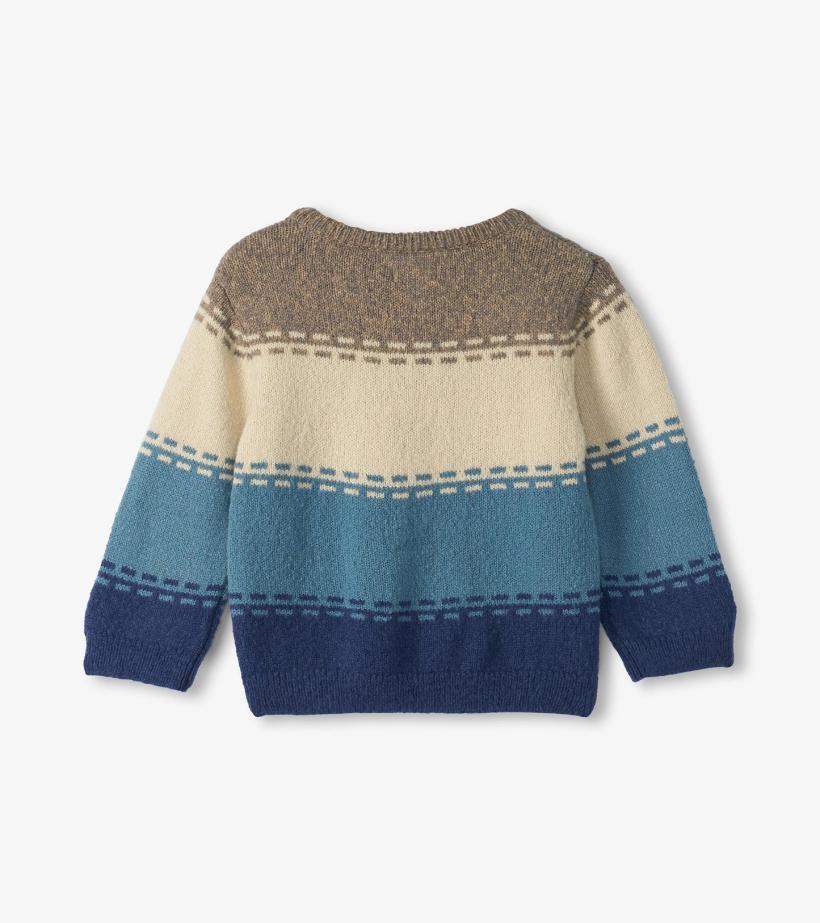 Baby &amp; Toddler Baby &amp; Toddler Boys Blue Combo Crew Neck Knit Sweater | Hatley Sweaters