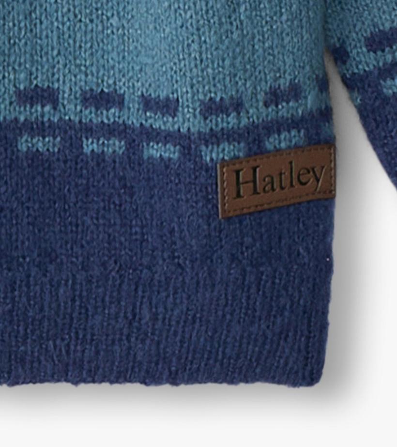Baby &amp; Toddler Baby &amp; Toddler Boys Blue Combo Crew Neck Knit Sweater | Hatley Sweaters