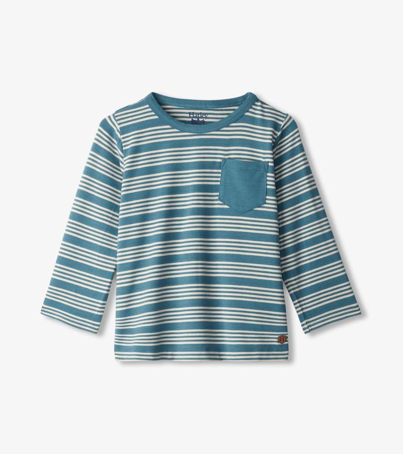Baby &amp; Toddler Baby &amp; Toddler Boys Bluestone Stripes Long Sleeve Bamboo T-Shirt | Hatley Tops