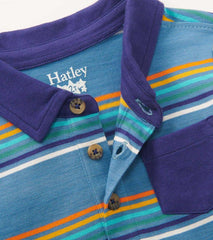 Baby &amp; Toddler Baby &amp; Toddler Boys Bluestone Stripes Long Sleeve Polo T-Shirt | Hatley Tops
