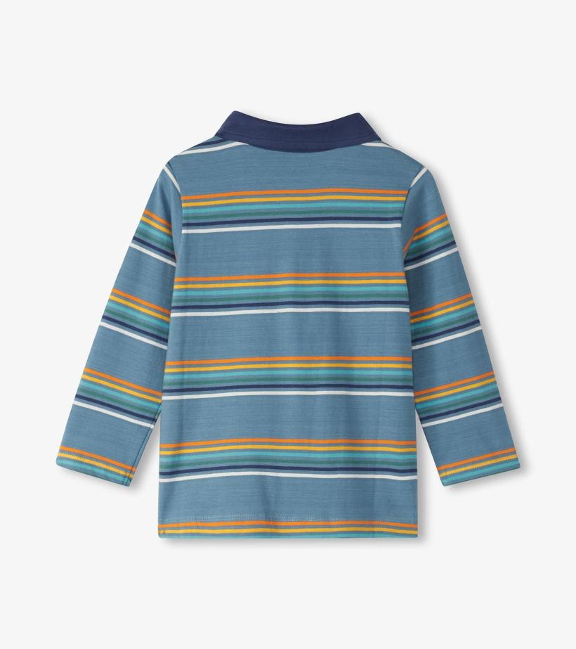 Baby &amp; Toddler Baby &amp; Toddler Boys Bluestone Stripes Long Sleeve Polo T-Shirt | Hatley Tops