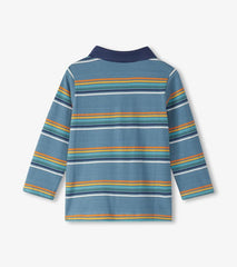 Baby &amp; Toddler Baby &amp; Toddler Boys Bluestone Stripes Long Sleeve Polo T-Shirt | Hatley Tops