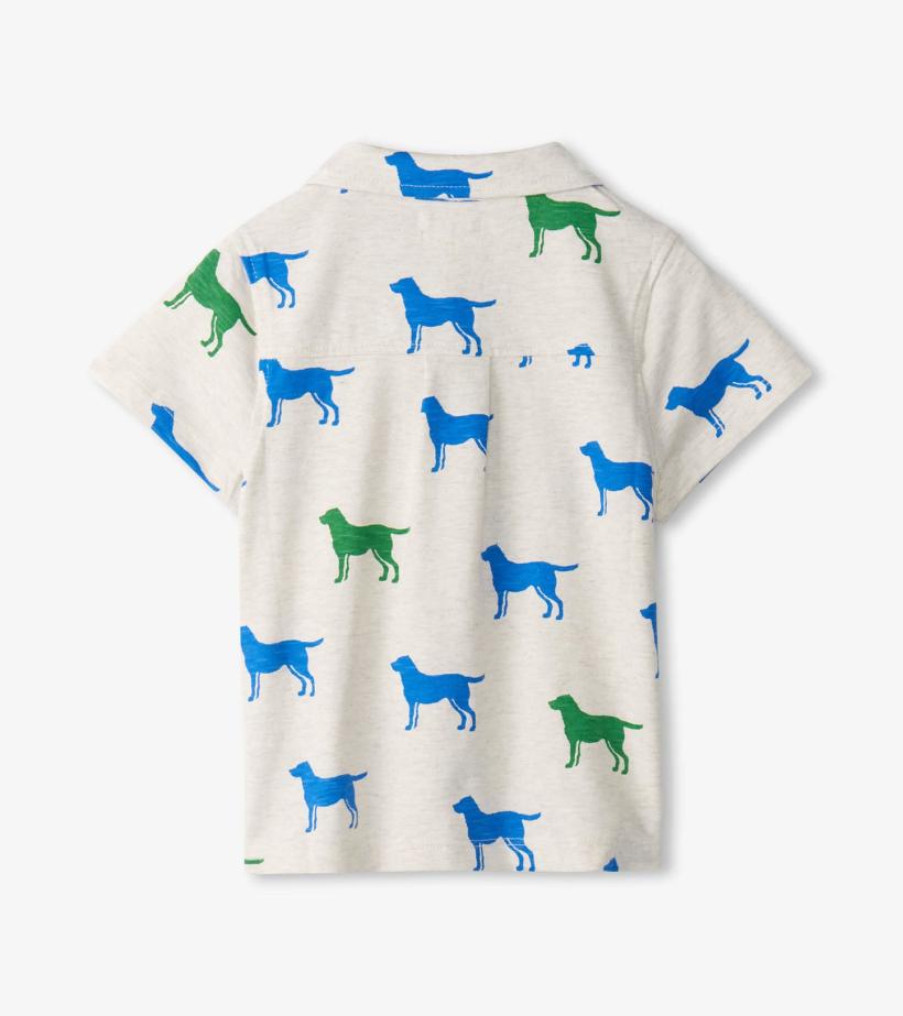 Baby &amp; Toddler Baby &amp; Toddler Boys Dog Silhouette Jersey Button Down | Hatley Tops