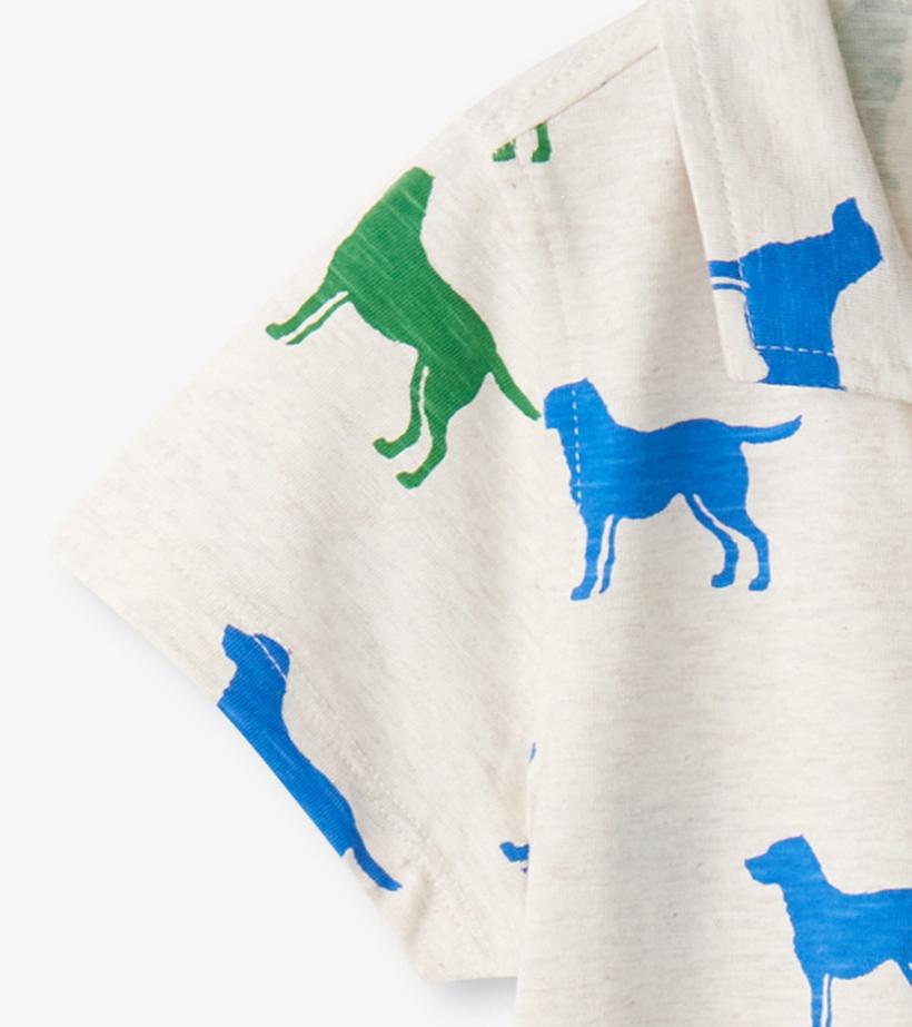 Baby &amp; Toddler Baby &amp; Toddler Boys Dog Silhouette Jersey Button Down | Hatley Tops