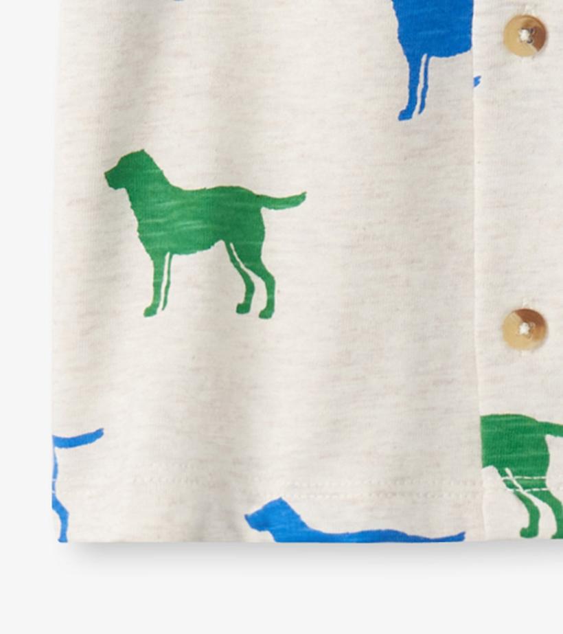 Baby &amp; Toddler Baby &amp; Toddler Boys Dog Silhouette Jersey Button Down | Hatley Tops