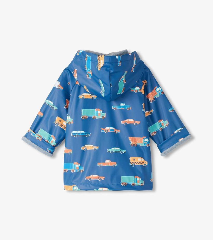 Baby &amp; Toddler Baby &amp; Toddler Boys Driving Cars Button-Up Rain Jacket | Hatley Rainwear