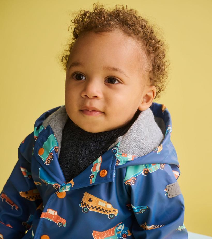 Baby &amp; Toddler Baby &amp; Toddler Boys Driving Cars Button-Up Rain Jacket | Hatley Rainwear