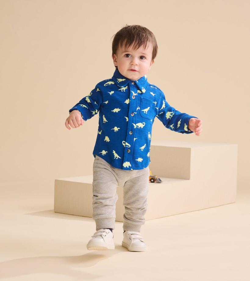 Baby &amp; Toddler Baby &amp; Toddler Boys Mini Dinos Button Down Shirt | Hatley Tops