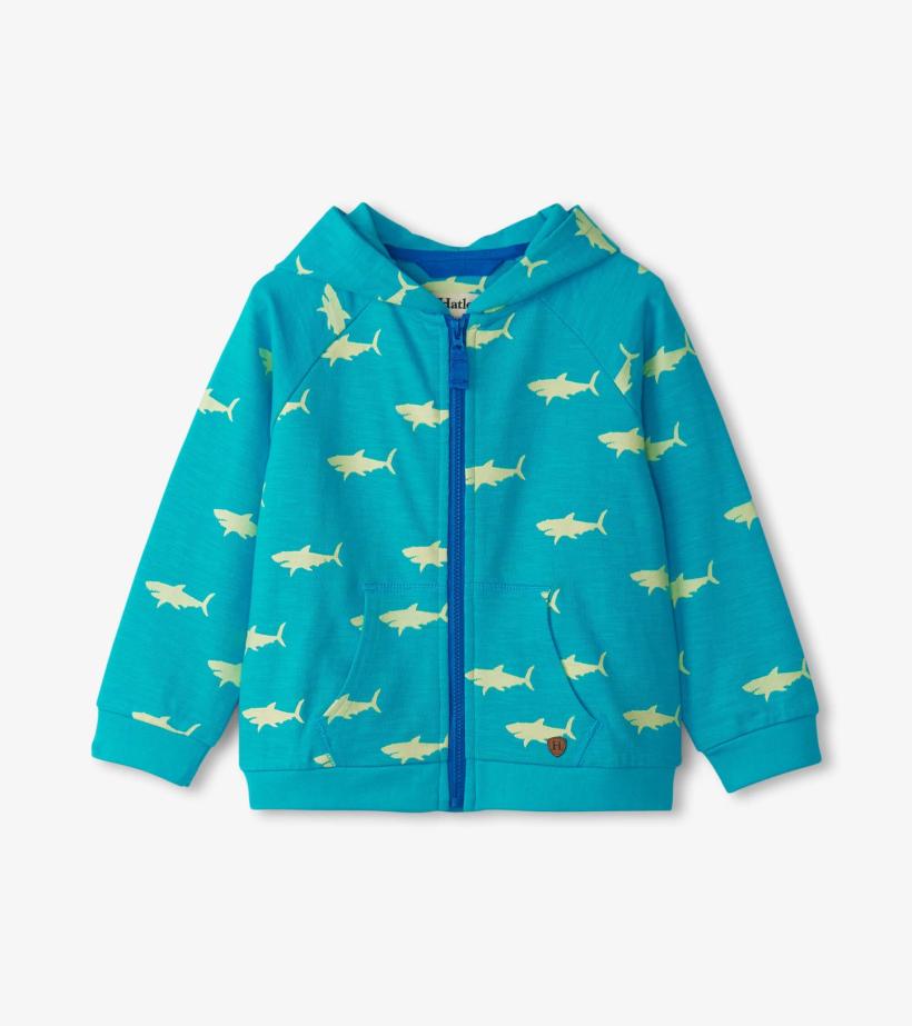 Baby &amp; Toddler Baby &amp; Toddler Boys Shark Silhouette Glow Zip-Up Hoodie | Hatley Sweaters