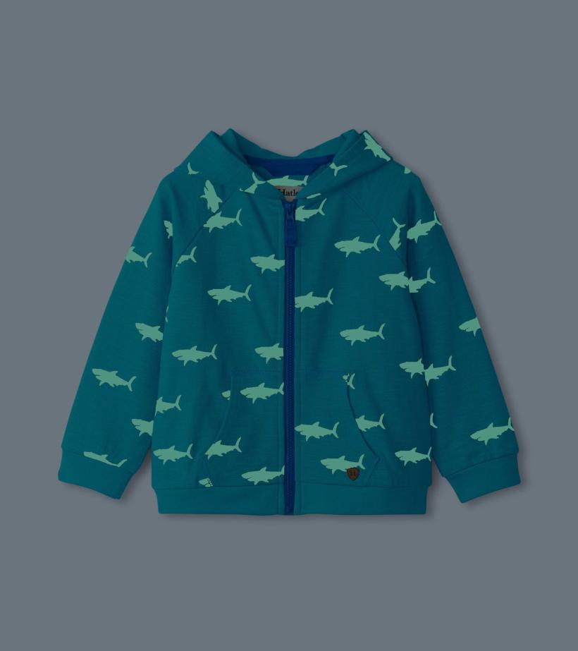 Baby &amp; Toddler Baby &amp; Toddler Boys Shark Silhouette Glow Zip-Up Hoodie | Hatley Sweaters