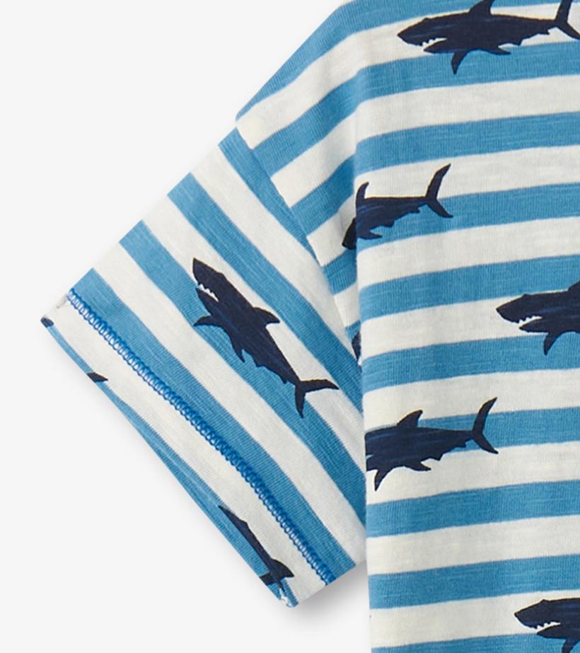 Baby &amp; Toddler Baby &amp; Toddler Boys Shark Stripes Slouchy Tee | Hatley Tops