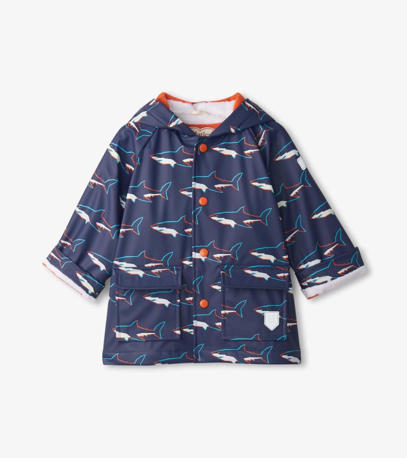 Baby &amp; Toddler Baby &amp; Toddler Boys Sharks Button-Up Rain Jacket | Hatley Rainwear
