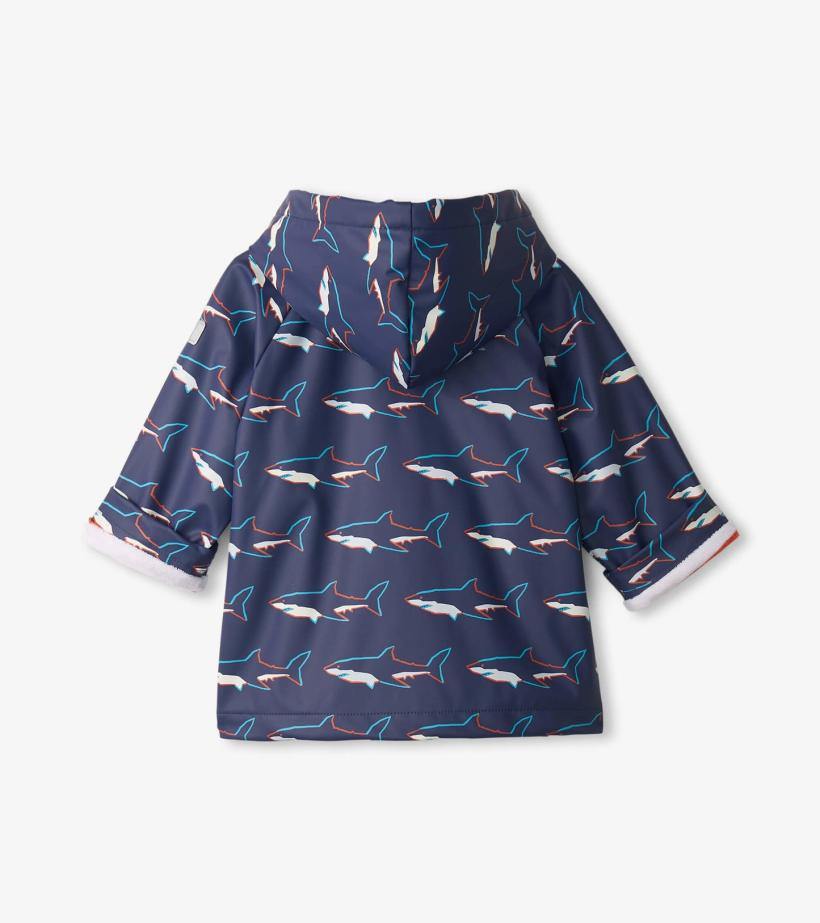 Baby &amp; Toddler Baby &amp; Toddler Boys Sharks Button-Up Rain Jacket | Hatley Rainwear