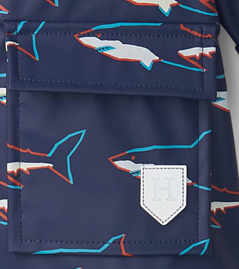 Baby &amp; Toddler Baby &amp; Toddler Boys Sharks Button-Up Rain Jacket | Hatley Rainwear