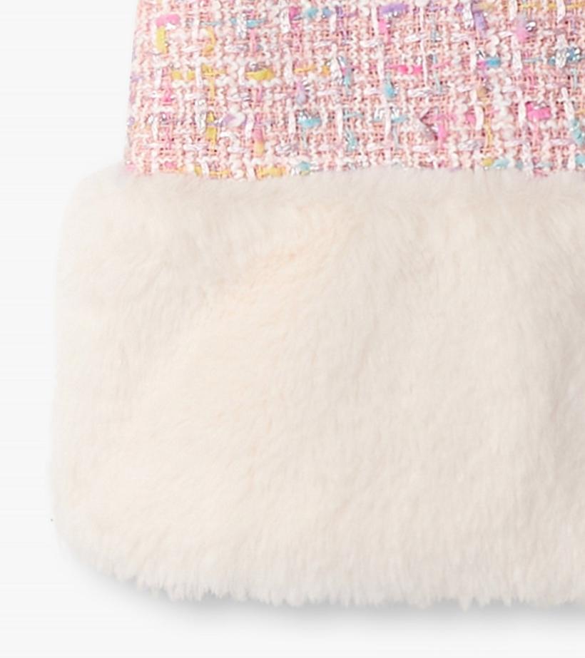 Baby &amp; Toddler Baby &amp; Toddler Girls Aurora Pink Tweed Faux Fur Trim Dress | Hatley Dresses