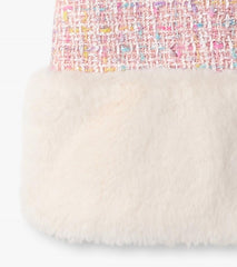 Baby &amp; Toddler Baby &amp; Toddler Girls Aurora Pink Tweed Faux Fur Trim Dress | Hatley Dresses