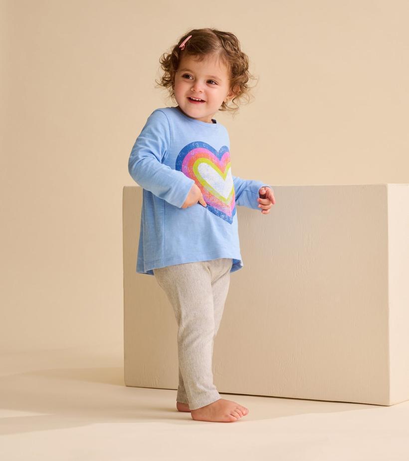 Baby &amp; Toddler Baby &amp; Toddler Girls Big Groovy Heart Long Sleeve T-Shirt | Hatley Tops