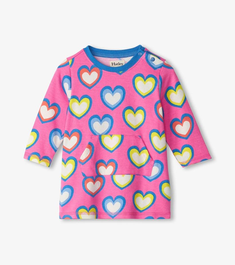 Baby &amp; Toddler Baby &amp; Toddler Girls Big Groovy Heart Terry Dress | Hatley Dresses