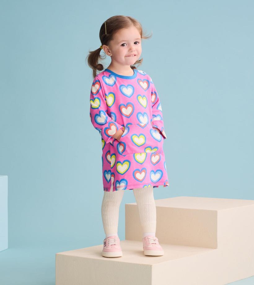 Baby &amp; Toddler Baby &amp; Toddler Girls Big Groovy Heart Terry Dress | Hatley Dresses
