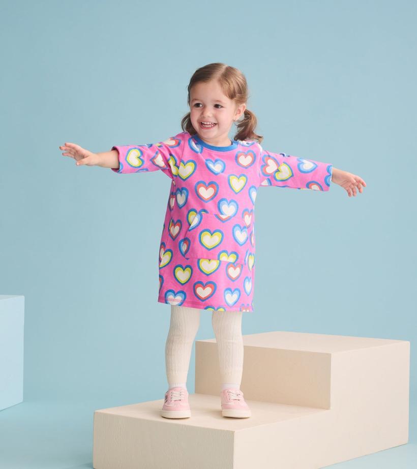 Baby &amp; Toddler Baby &amp; Toddler Girls Big Groovy Heart Terry Dress | Hatley Dresses
