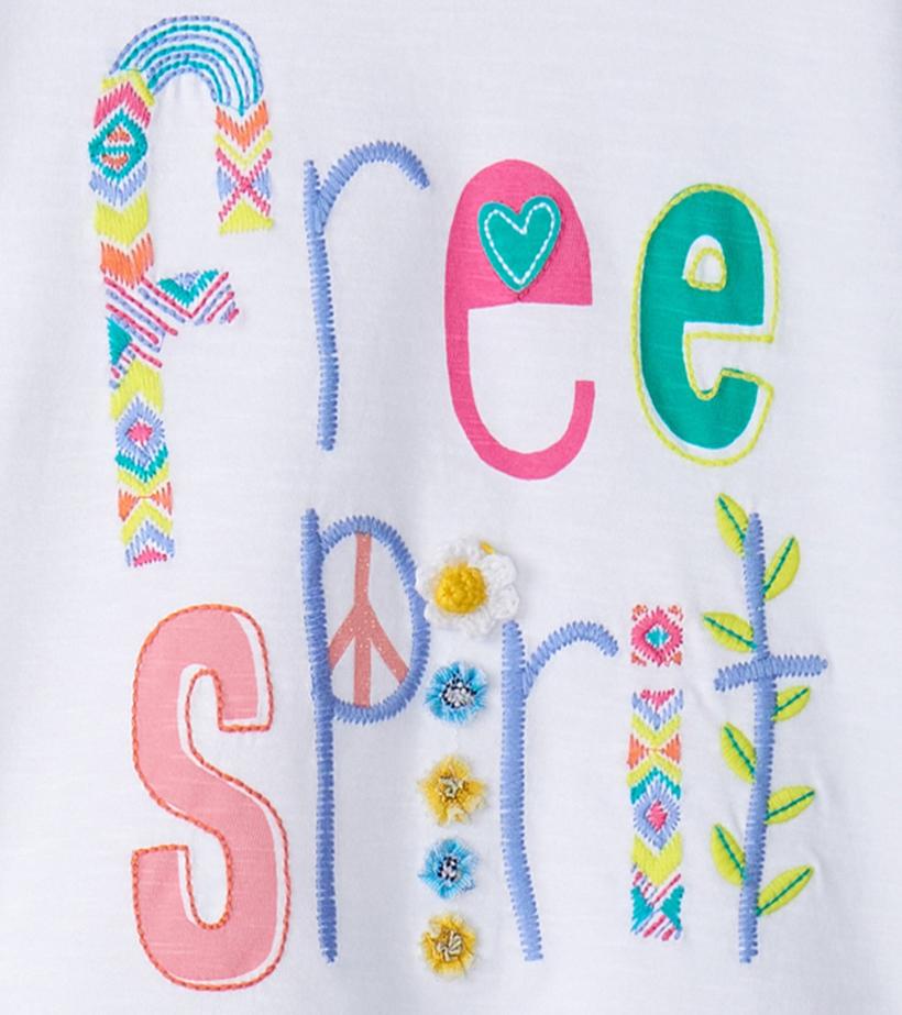 Baby &amp; Toddler Baby &amp; Toddler Girls Free Spirit White Graphic Tee | Hatley Tops