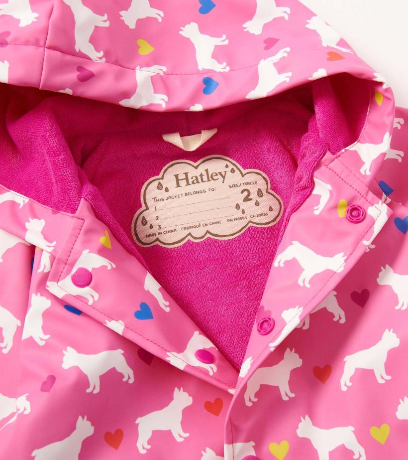 Baby &amp; Toddler Baby &amp; Toddler Girls French Bulldogs Button-Up Rain Jacket | Hatley Rainwear