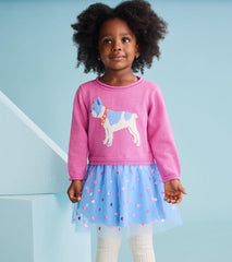 Baby &amp; Toddler Baby &amp; Toddler Girls French Bulldogs Drop Waist Sweater Dress | Hatley Sweaters